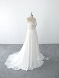 Ivory wedding dress, lace wedding dress, custom-made wedding dress