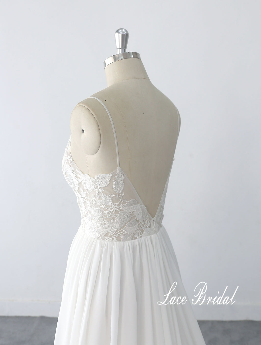 Vestido de novia color marfil, vestido de novia de encaje, vestido de novia hecho a medida