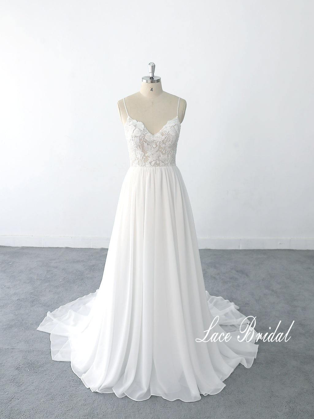 Vestido de novia color marfil, vestido de novia de encaje, vestido de novia hecho a medida