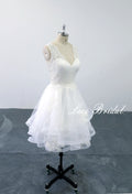 Vestido de novia color marfil, vestido corto, vestido de novia hecho a medida