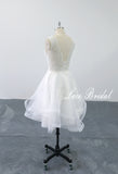 Ivory wedding dress, short dress, custom-made wedding dress