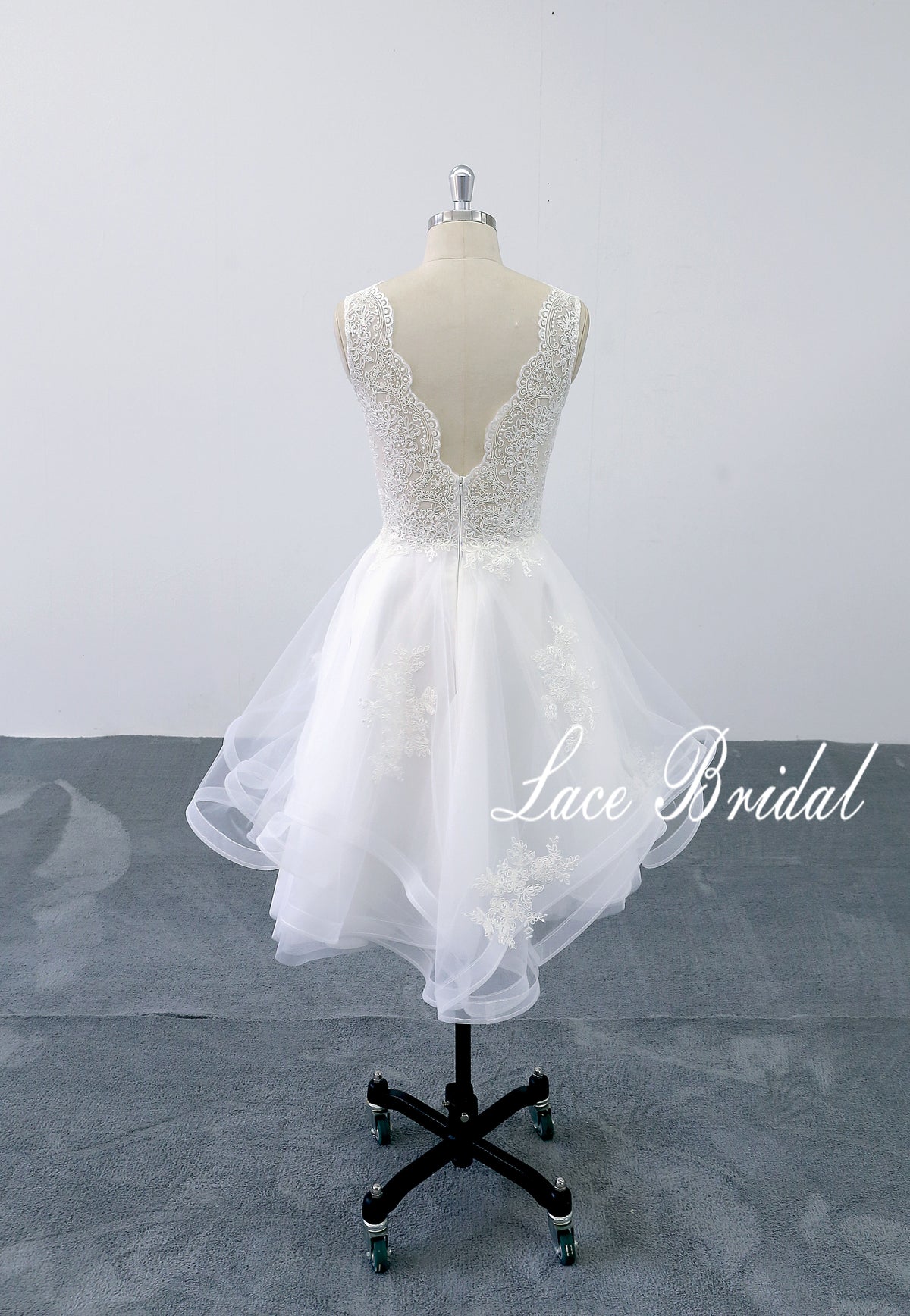 Ivory wedding dress, short dress, custom-made wedding dress