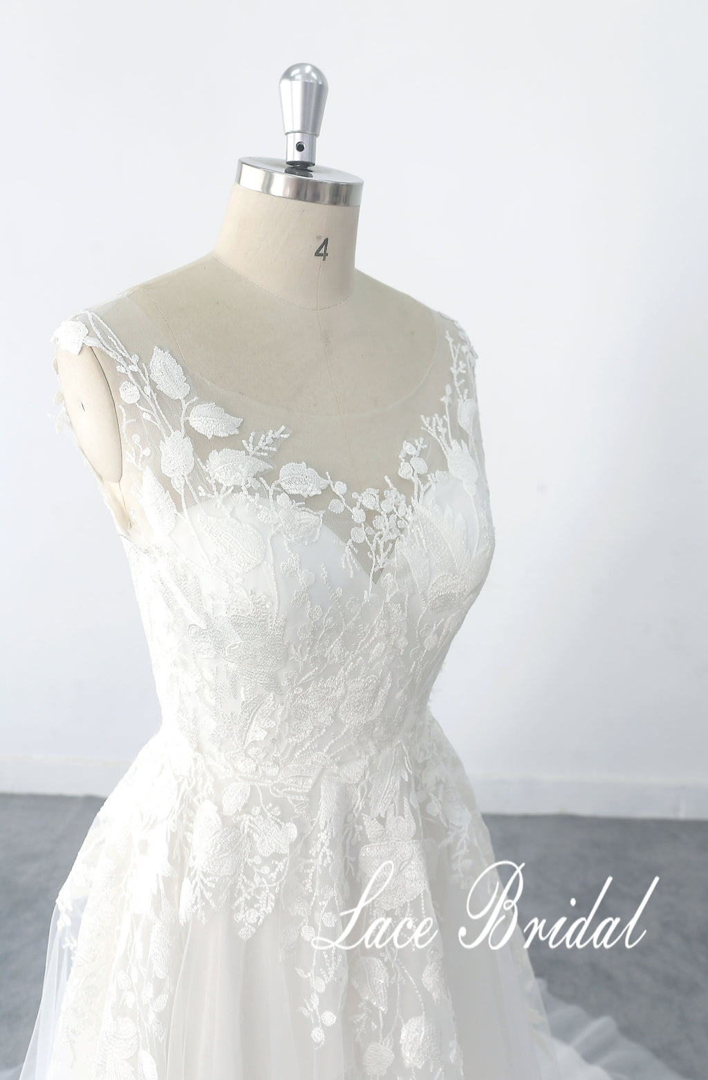 Vestido de novia color marfil, vestido de novia de encaje, vestido de novia hecho a medida