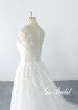 Ivory wedding dress, lace wedding dress, custom-made wedding dress