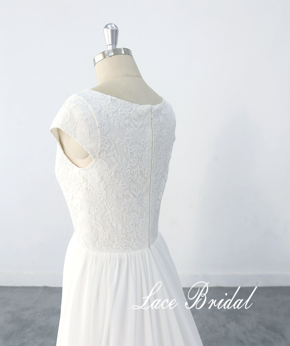 Snow-white wedding dress, chiffon wedding dress, custom-made wedding dress