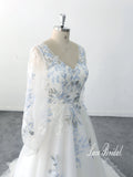 Ivory wedding dress, lace wedding dress, custom-made wedding dress