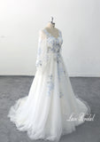 Ivory wedding dress, lace wedding dress, custom-made wedding dress