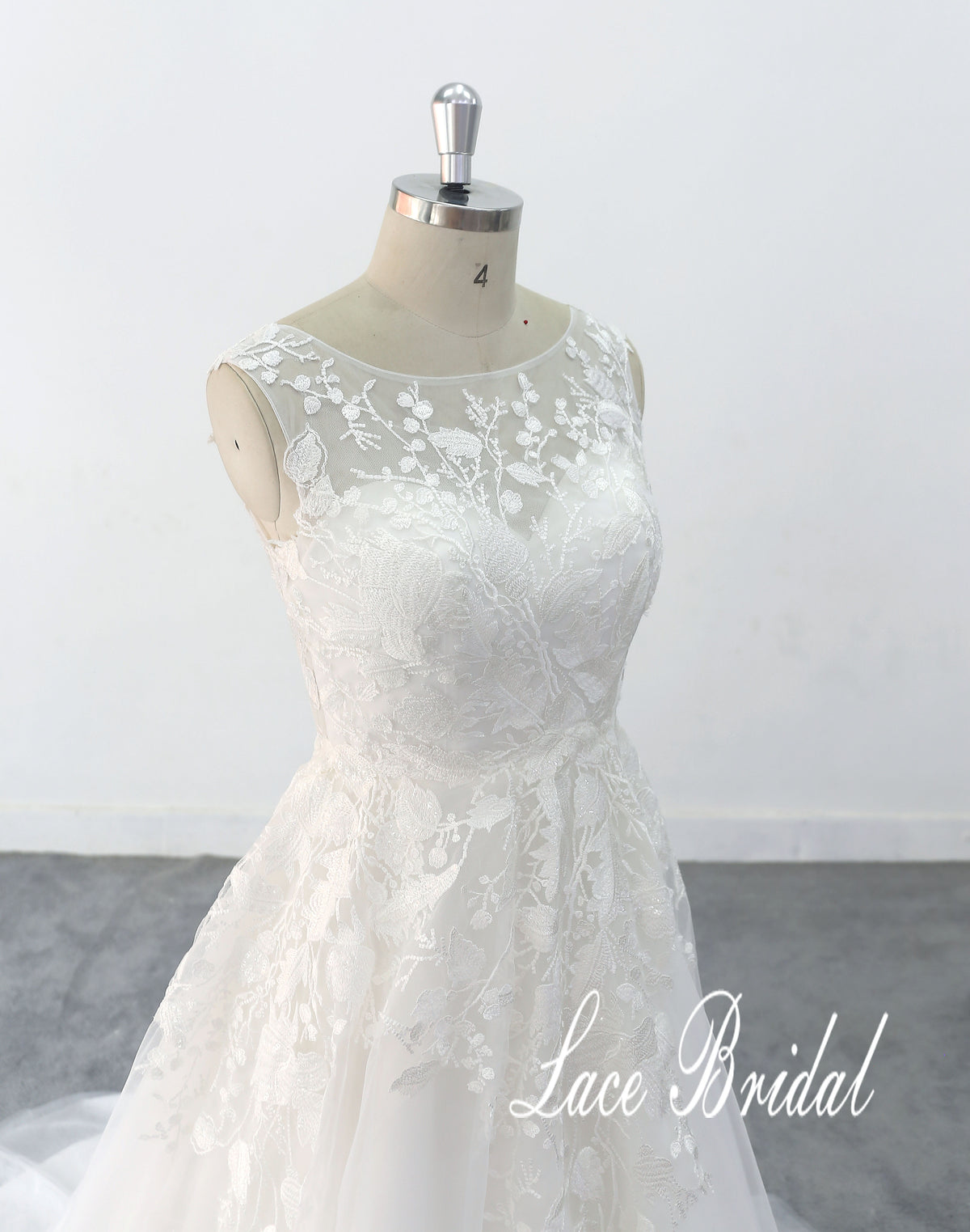 Gray and blue color-blocked wedding dress, openwork corset-style wedding dress, custom-made wedding dress.