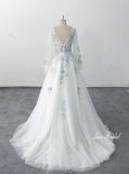Ivory wedding dress, lace wedding dress, custom-made wedding dress