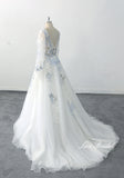 Ivory wedding dress, lace wedding dress, custom-made wedding dress