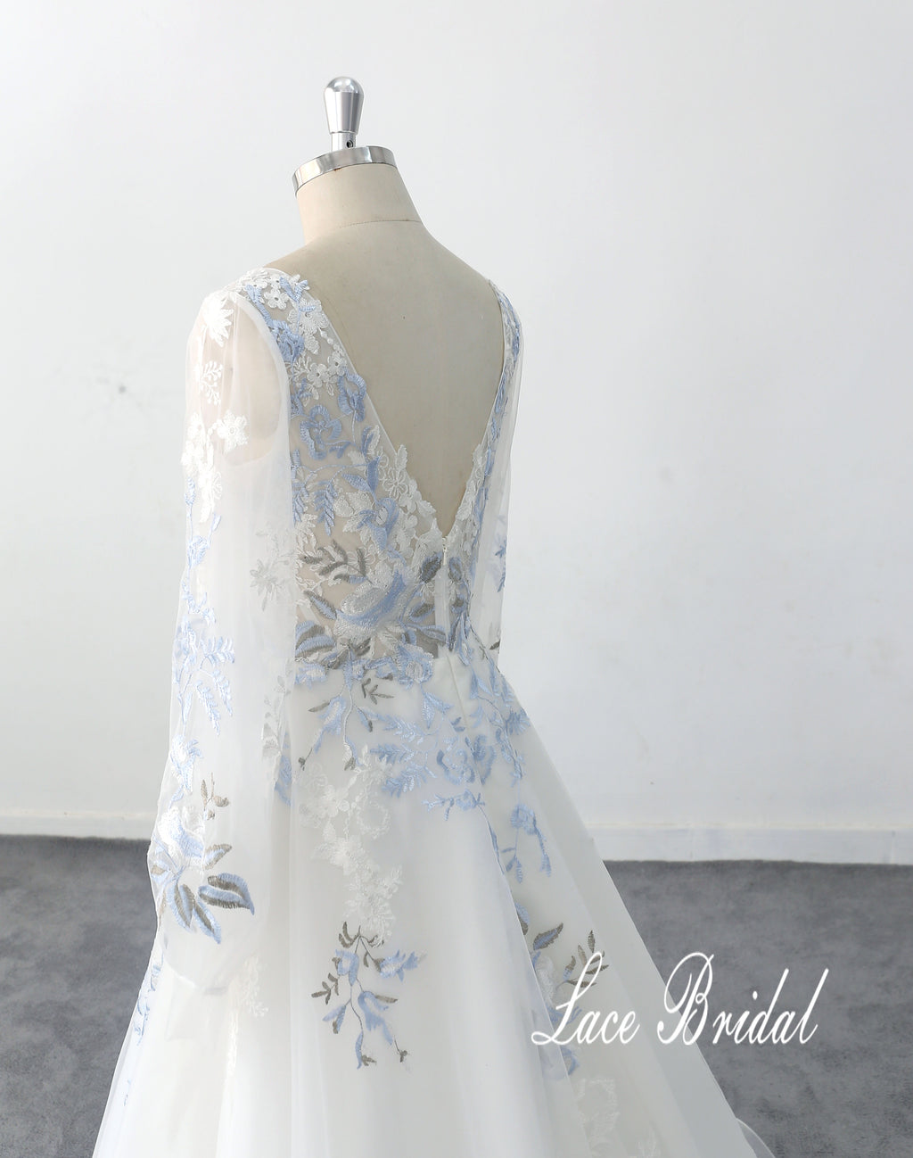 Ivory wedding dress, lace wedding dress, custom-made wedding dress
