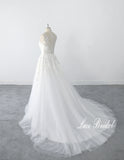 Ivory wedding dress, lace wedding dress, custom-made wedding dress