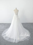 Ivory wedding dress, lace wedding dress, custom-made wedding dress