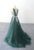 Dark green wedding dress, black floral lace wedding dress, custom-made wedding dress