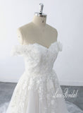 Ivory wedding dress, lace wedding dress, custom-made wedding dress