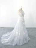 Ivory wedding dress, lace wedding dress, custom-made wedding dress