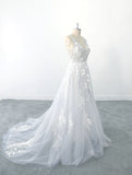 Ivory wedding dress, lace wedding dress, custom-made wedding dress