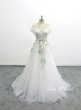 Ivory wedding dress, lace wedding dress, custom-made wedding dress