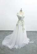 Ivory wedding dress, lace wedding dress, custom-made wedding dress