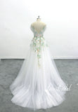 Ivory wedding dress, lace wedding dress, custom-made wedding dress
