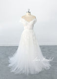 Ivory wedding dress, lace wedding dress, custom-made wedding dress