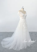 Ivory wedding dress, lace wedding dress, custom-made wedding dress