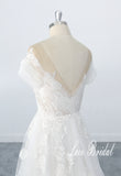Ivory wedding dress, lace wedding dress, custom-made wedding dress