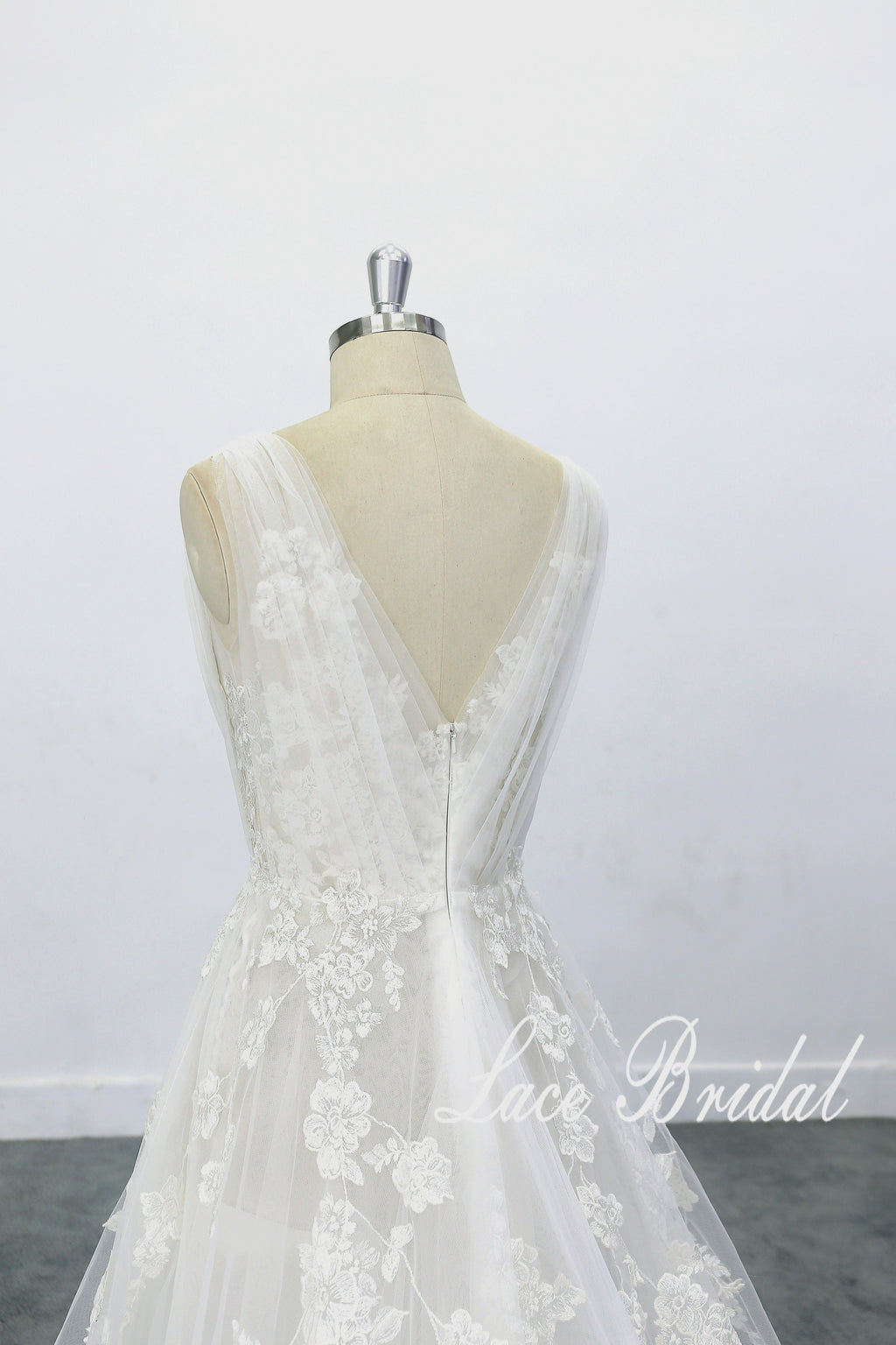 Vestido de novia color marfil, vestido de novia de encaje, vestido de novia hecho a medida