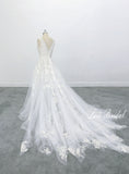 Ivory wedding dress, lace wedding dress, custom-made wedding dress