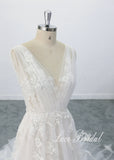 Ivory wedding dress, lace wedding dress, custom-made wedding dress