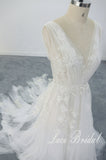 Ivory wedding dress, lace wedding dress, custom-made wedding dress