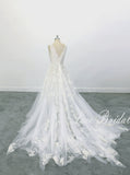 Ivory wedding dress, lace wedding dress, custom-made wedding dress