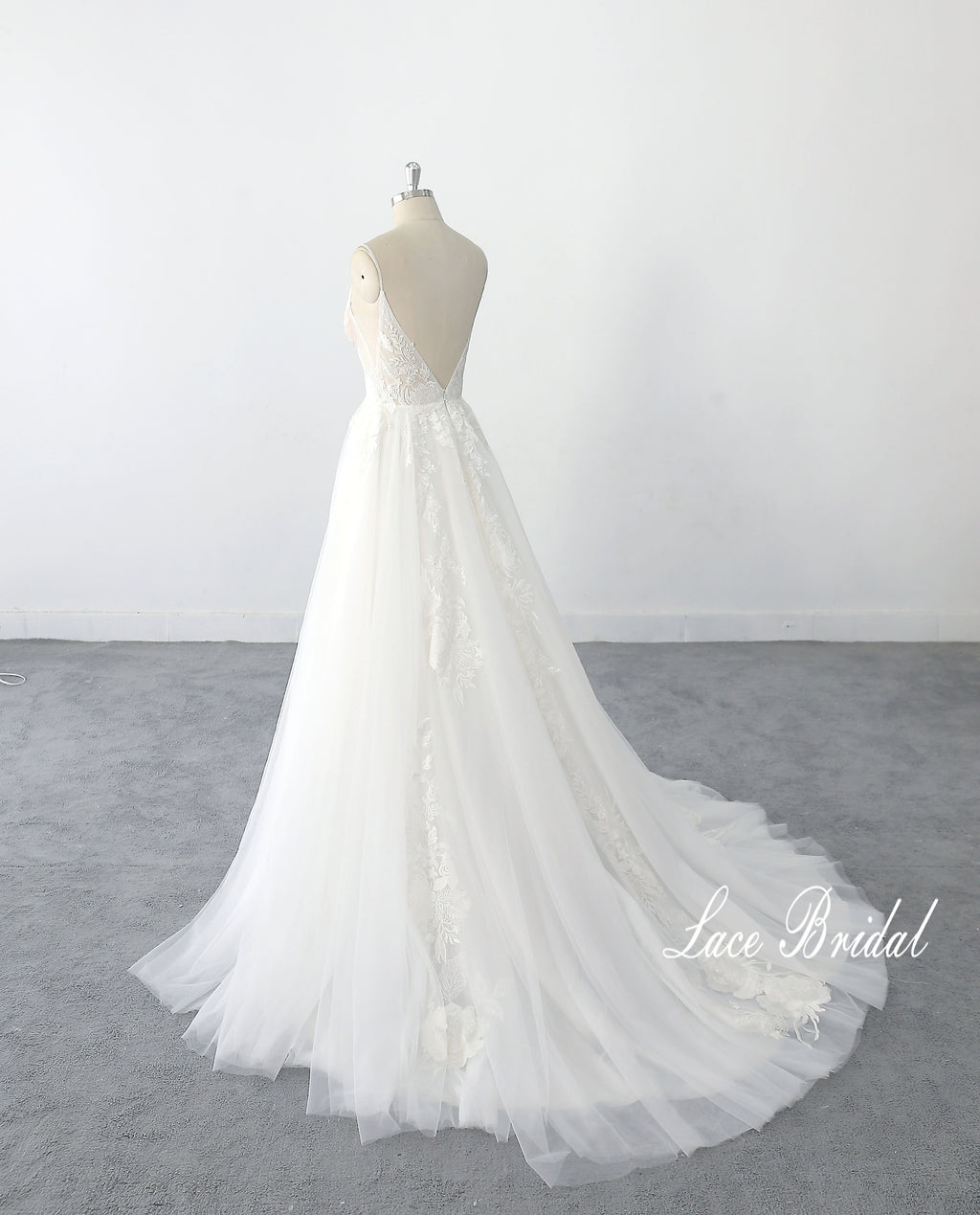 Vestido de novia color hueso, vestido de novia de encaje, vestido de novia hecho a medida