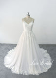 Ivory wedding dress, lace wedding dress, custom-made wedding dress