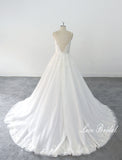 Ivory wedding dress, lace wedding dress, custom-made wedding dress