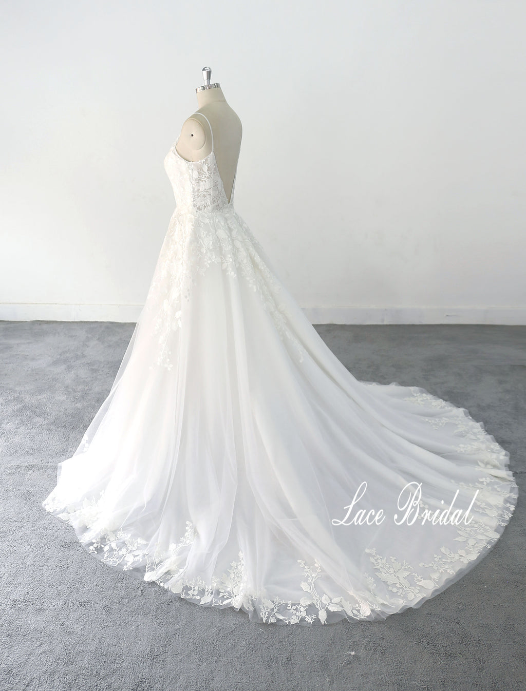 Vestido de novia marfil, vestido de novia de encaje, vestido de novia hecho a medida
