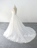 Ivory wedding dress, lace wedding dress, custom-made wedding dress