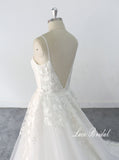 Ivory wedding dress, lace wedding dress, custom-made wedding dress